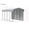 Arrow Storage Products Galvanized Steel Carport, W/ 1-Sided Enclosure, Compact Car Metal Carport Kit, 10'x20'x9', Eggshell CPH102009ECL1 - alternate 6